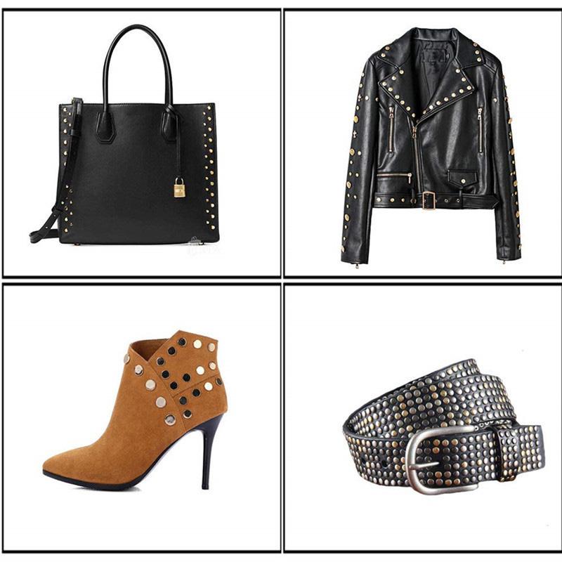 Craft Buttons Leather Belt Double-Sided Garment Accessories Bag Clothing DIY Decoration Metal Rivets Studs