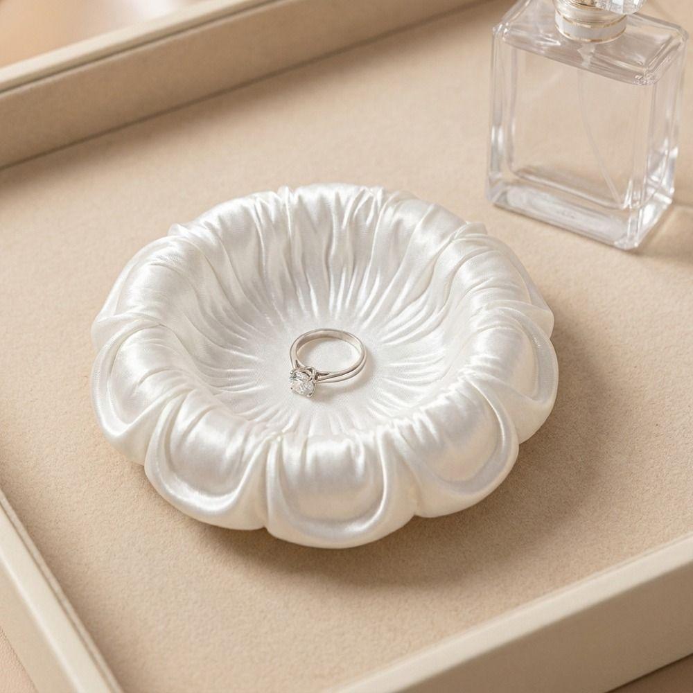 Satin Stripe Jewelry Display Tray 3D Printed Decorative Bowls Jewelry Organizer Dressing Table