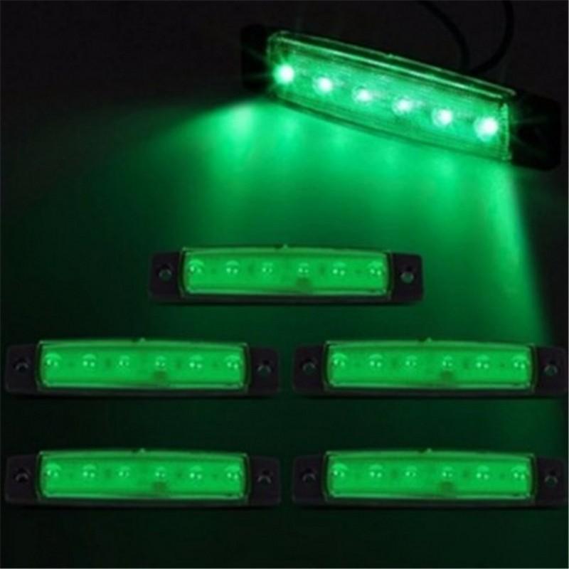 6 LED Truck Side Width Light Car Truck Night Safe Driving Warning Marker Lights Waterproof Signal Lamp 12V 24V External Lights