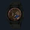 Casio Мужские кварцевые часы GA-2100BM-7A5 с аналоговым дисплеем, ударопрочные, водонепроницаемые 200 м, из полимерного материала