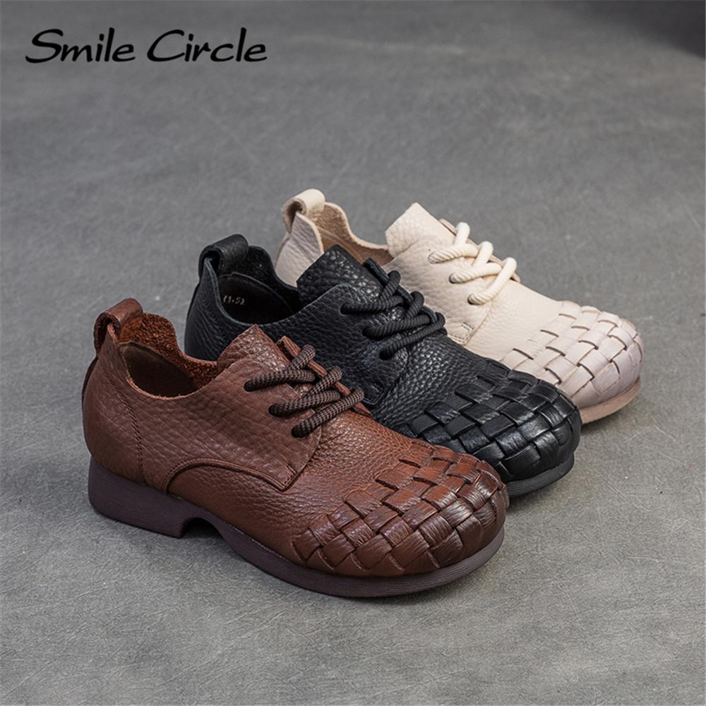 Осенние новые удобные однослойные туфли из воловьей кожи, простая повседневная женская обувь для путешествий в стиле ретро