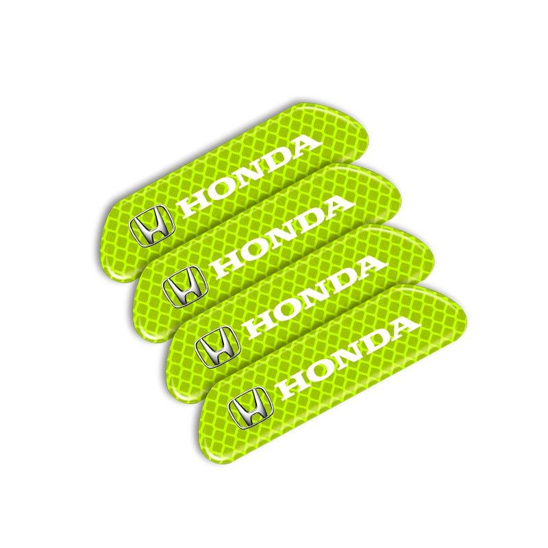 4 шт. Светоотражающая предупреждающая наклейка на дверь автомобиля 3D наклейка Автоаксессуары для Honda Fit Jazz Civic Accord Pilot Passport Stepwgn CRV BRV HRV Insight