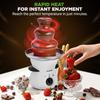 NutriChef 3-Tier Chocolate Fountain - Electric Stainless Steel Chocolate Melts Dipping Warmer Machine