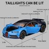 1:32 Scale Bugatti Chiron Diecast Car Model Toy, Zinc Alloy Pull Back Vehicle with Lights And Music for Kids Boyfriend Young People Gift Collection