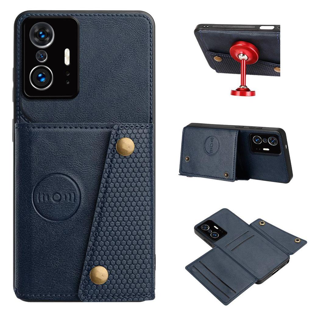 Кошелек-чехол из ПУ кожи для Xiaomi 11T Pro, 11T, с множеством слотов для карт, двойной металлической кнопкой, противоударный, полнотелый защитный чехол
