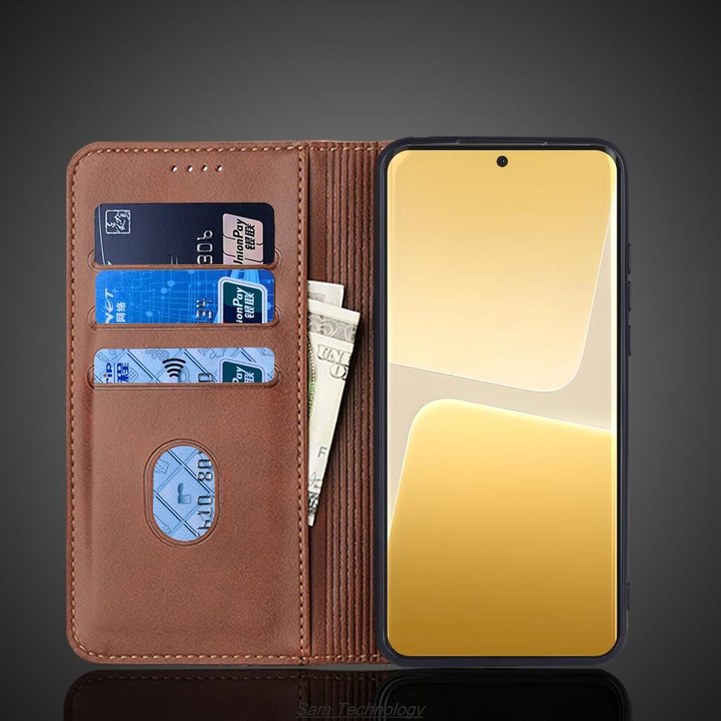 Магнитный притяжение кожаный чехол для Xiaomi 13 Mi 13 Mi13 Pro Xiaomi13 Pro Чехол кобура флип-чехол кошелек сумки Fundas Coque