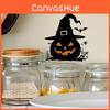 Halloween Pumpkin Pvc Witch Hat Spider Switch Sticker Living Room Wall Decor