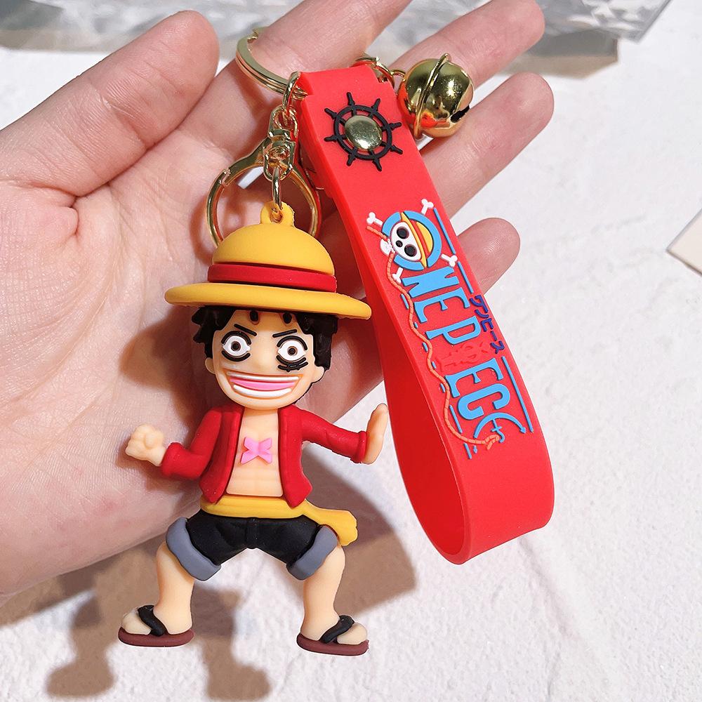 50Styles ONE PIECE Themed Keychain Cute Luffy, Roronoa Zoro, Silicone Toy Doll Key Chain Backpack Decor Small Gifts for Friend
