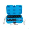 Набор из 16 экстракторов поврежденных болтов Easy Out с ящиком для хранения стержней 1/2-дюймовая головка для извлечения