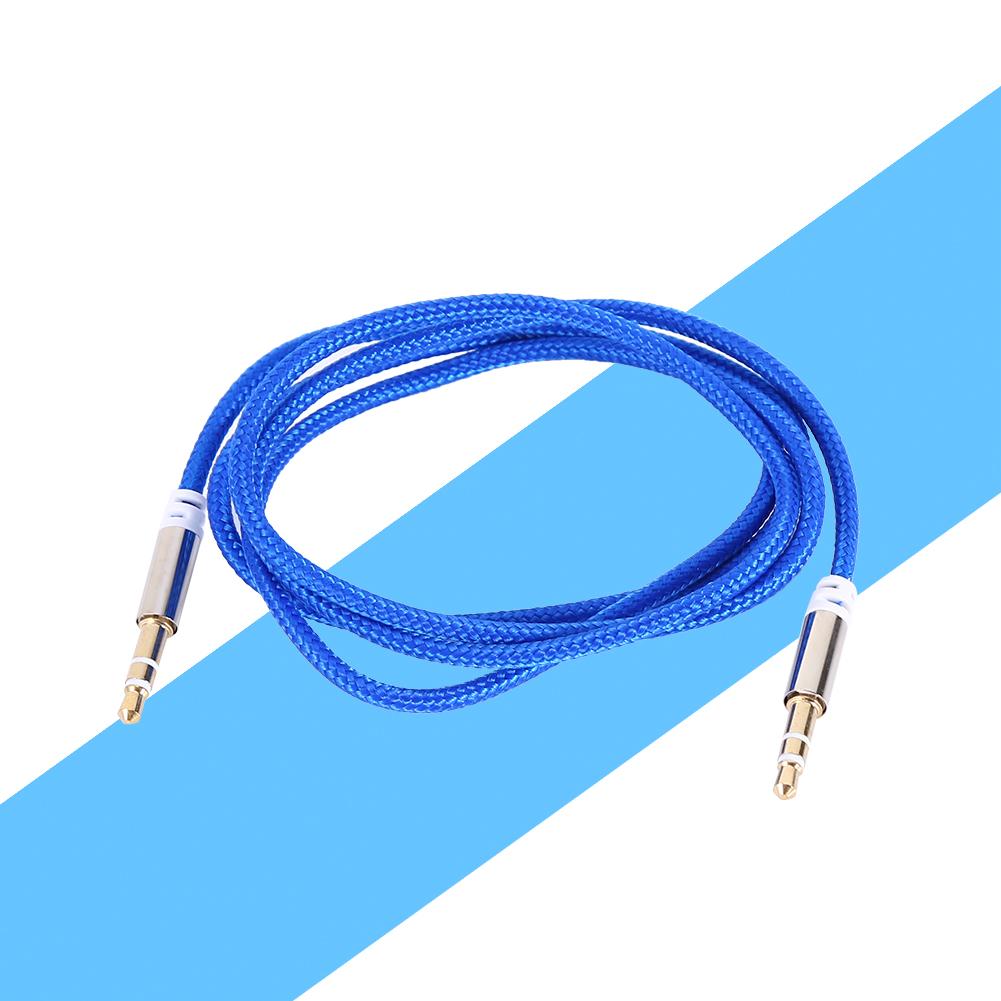 Аудиокабель Адаптер Jack 3,5 мм Кабель AUX Мужской-Мужской Автомобильный Дополнительный Кабель Стереокабель Синий