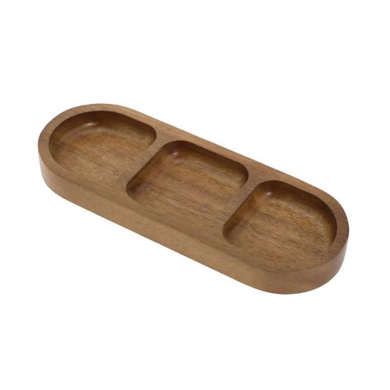 Wooden Display Tray Small Riser Pedestal Stand Rustic Elevated Tray Wooden Riser for Jewelry Perfumes Candles Plants Farmhouse Tabletop Decor