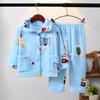Children's Flannel Pajamas Set Boy Girl Thicken Pajamas Set Autumn Winter