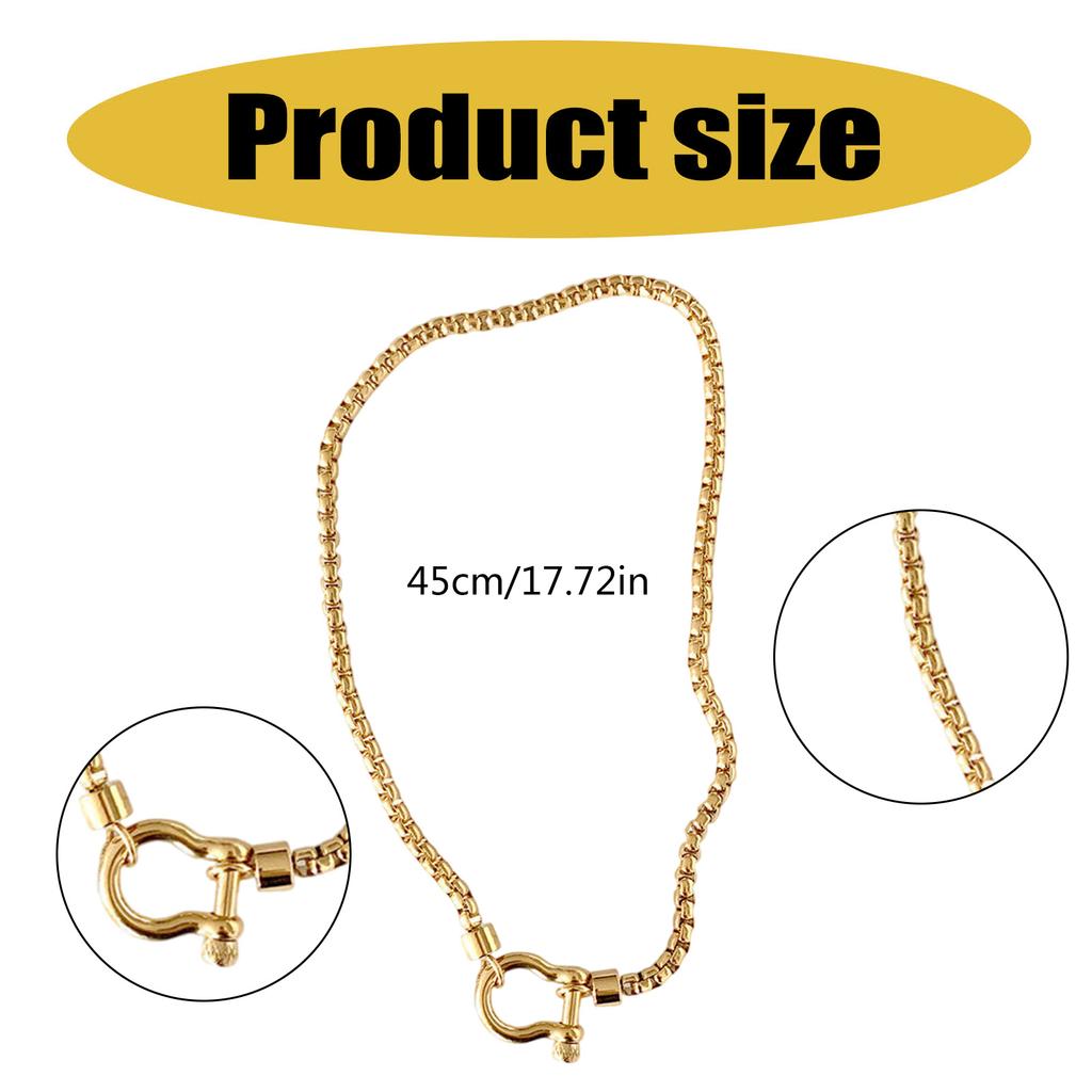 Stainless Steel Carabiner Clasp Necklace Sturdy Versatile Fashion Accessory for Daily Wear and Travel Stylish Outfits