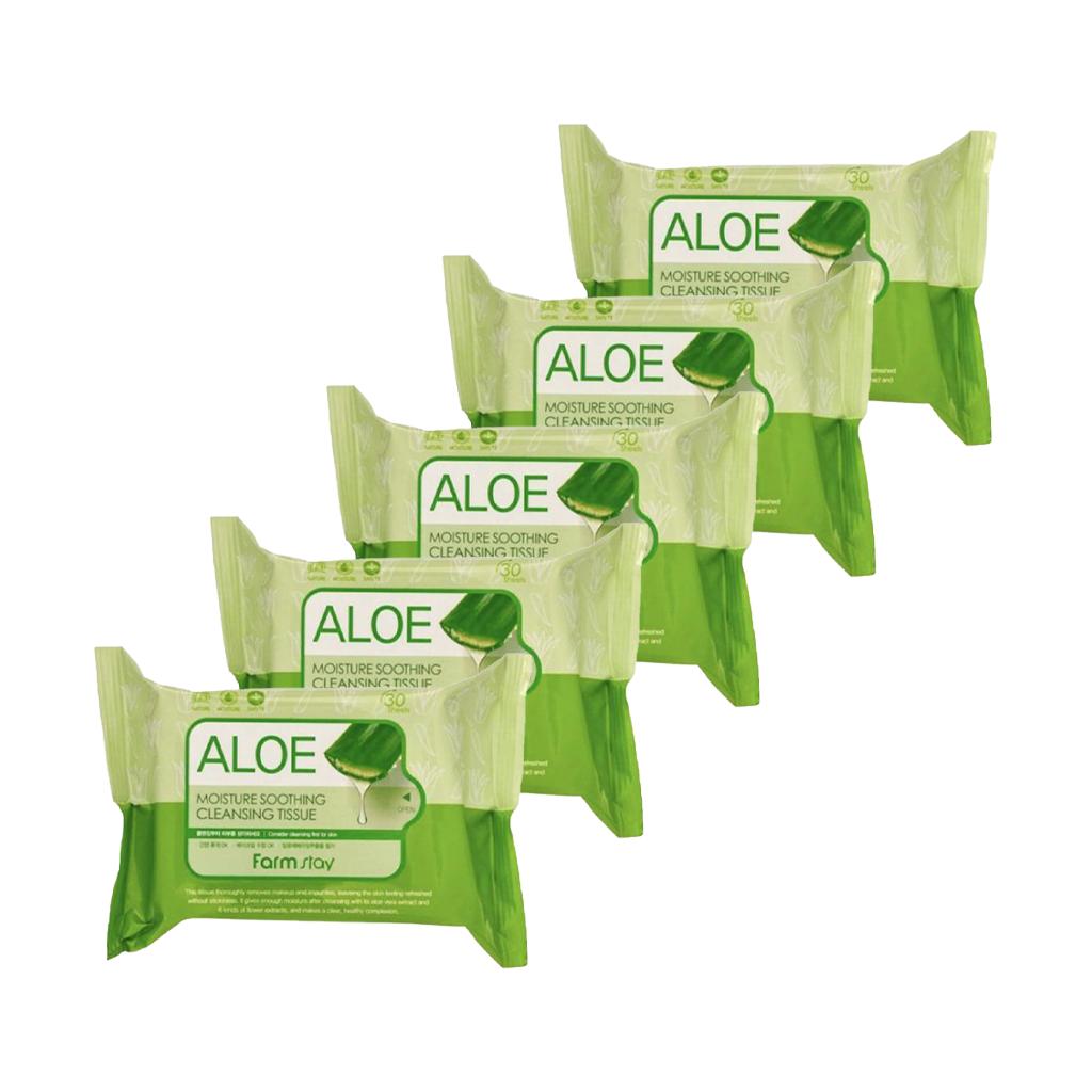 FARM STAY Aloe Moisture Soothing Cleansing Tissue (3 Options)