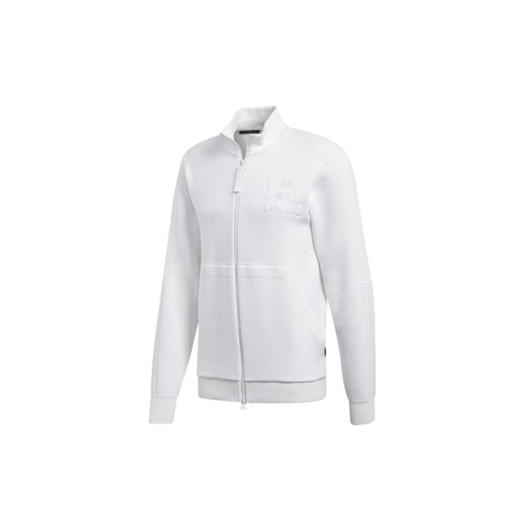 adidas Adidas Originals X Pharrell Williams Hu Holi Вязаная спортивная куртка с длинным рукавом Мужская Повседневная верхняя одежда Белый CW9407