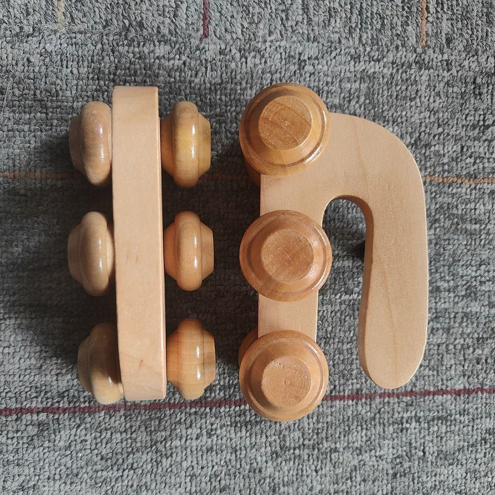 Ручной деревянный массажный ролик ручной массажер триггерной точки для лица, плеч, шеи