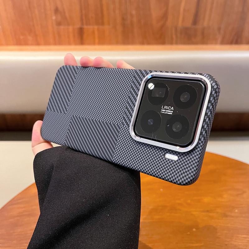Применимо к Xiaomi 15Ultra магнитный чехол для мобильного телефона из углеродного волокна Xiaomi 14Pro Кевларовый матовый противоударный защитный чехол
