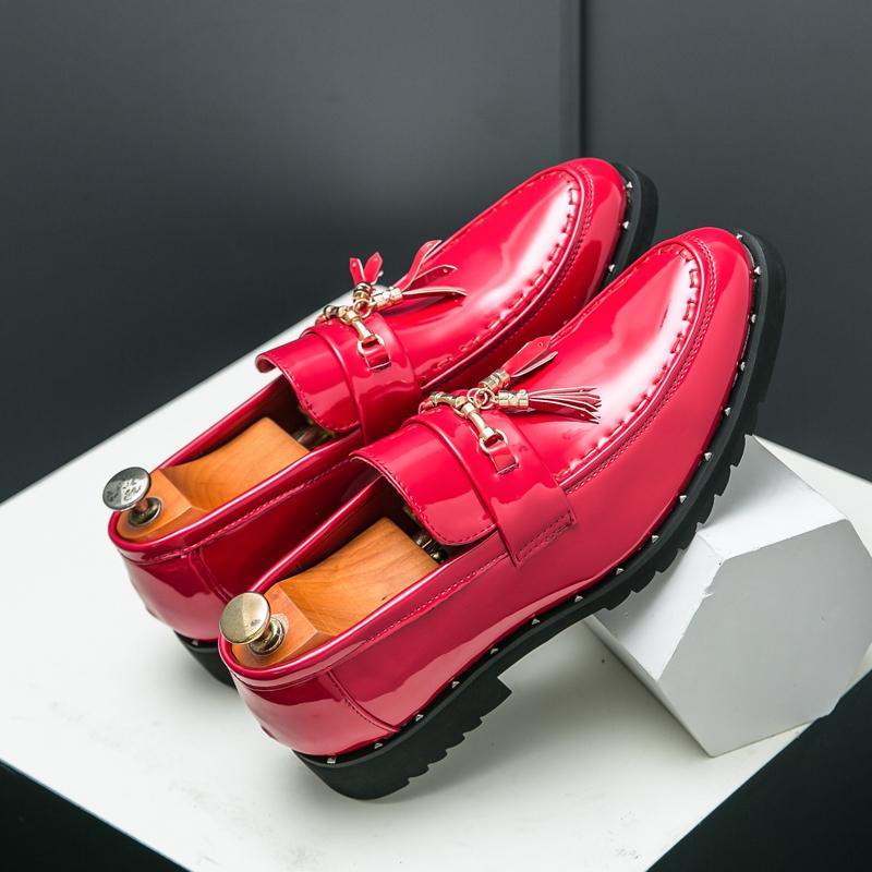 Fashion New Men Formal Shoes PU Pointed British Casual Business Fashion Le Fu Shoes Gentleman Designer Shoes Size 38-46 Men Shoes