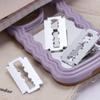 3 pcs/set Metal-Like Razor Blade Barrettes Lightweight Hair Accessories Acrylic Hair Clip  Costume