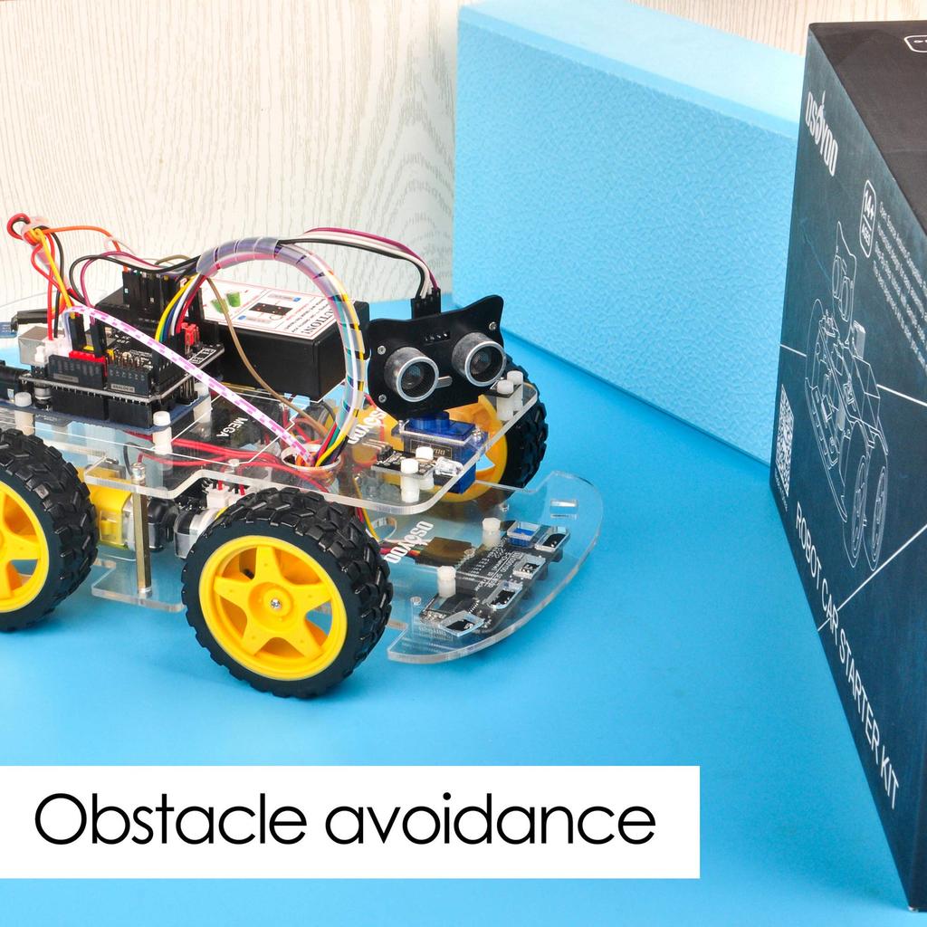 OSOYOO Arduino UNO Многофункциональный Образовательный Робот-Машина V2.1 STEM Дистанционное Управление Приложение 4WD Сборка, Программирование, Обучение Образовательный Электрический Робототехнический