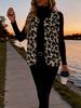 2025 Women's Leopard Print Button-Front Plush Vest - European/American Autumn/Winter Fashion