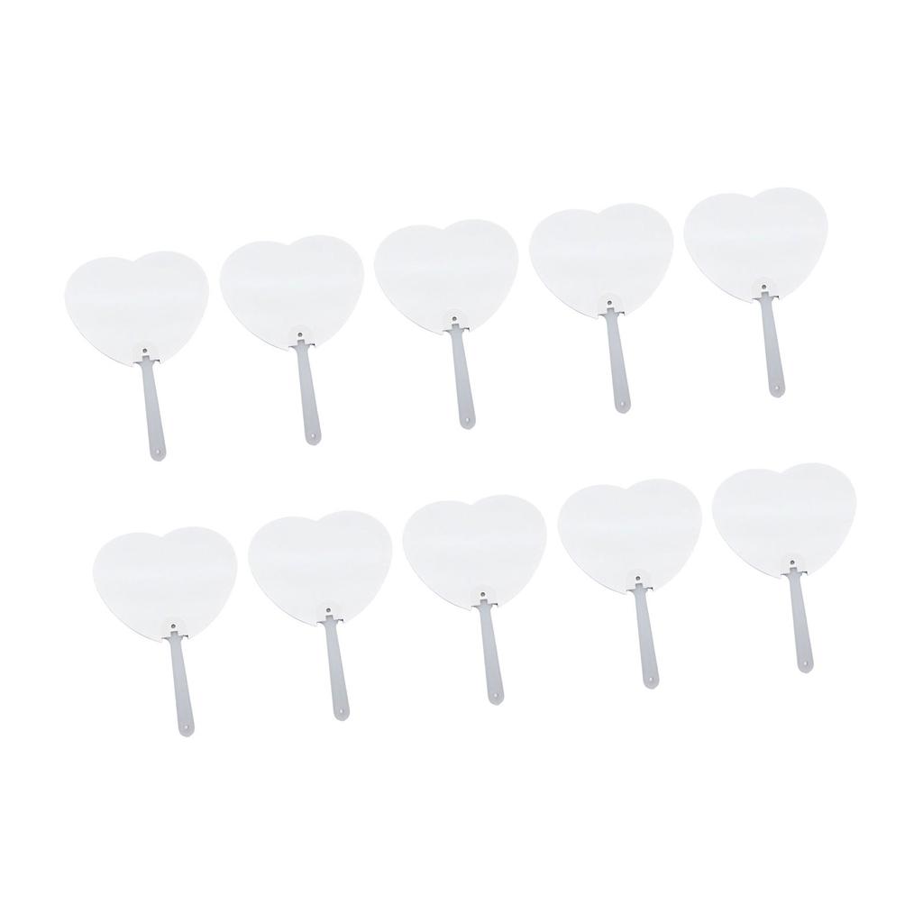 10 шт. Сублимационные веера-лопатки, персонализированные двусторонние заготовки для сублимационных вееров для церковных мероприятий и подарков гостям