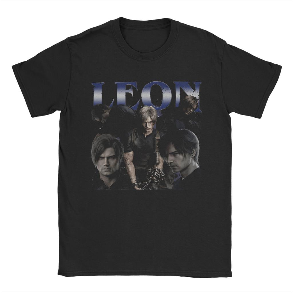 Футболка Leon Kennedy Girl Dinner Пляжные Хиппи Футболки Унисекс 100% Хлопок Круглый Вырез 4XL 5XL 6XL Топ Футболки Короткий Рукав Y2K Ретро Футболка