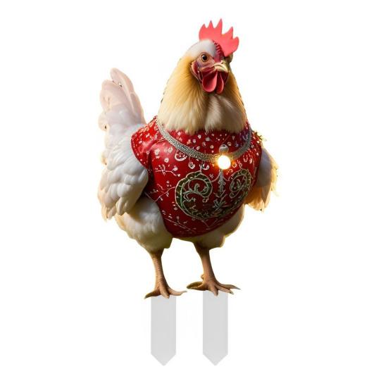 Рождественская цыпочка для сада, стойкая к погодным условиям, прочная акриловая, для улицы, патио, двора, газона, рождественская курица, пчела