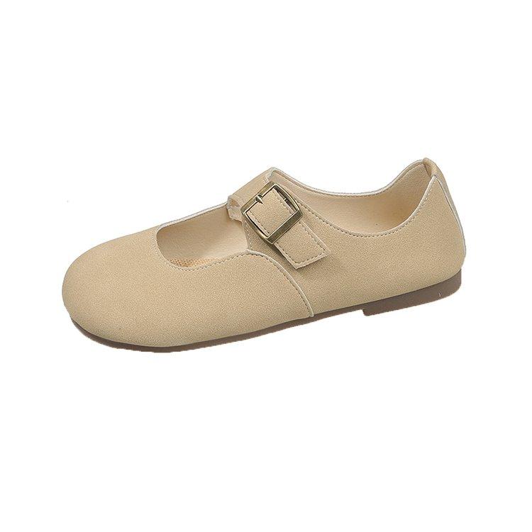 Женские замшевые туфли Мэри Джейн в стиле ретро, лесной стиль, весна-осень, мягкая подошва, лоферы с одним ремешком, одинарная обувь