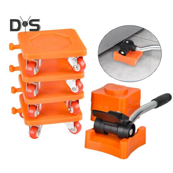 Набор инструментов для подъема мебели Грузоподъемность 500 кг Легко устанавливаемый слайдер для бытовой техники Подъемная подкладка Инструмент для перемещения мебели