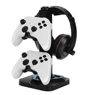 RGB Держатель для игрового контроллера 8 световых эффектов Подставка для игровых наушников с 3 USB-портами Стойка для геймпадов для Switch PS5 Xbox