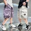 Children's clothing boys' summer shorts pants 2026 new summer clothing thin mid length pants summer clothing medium size child labor pants trend
