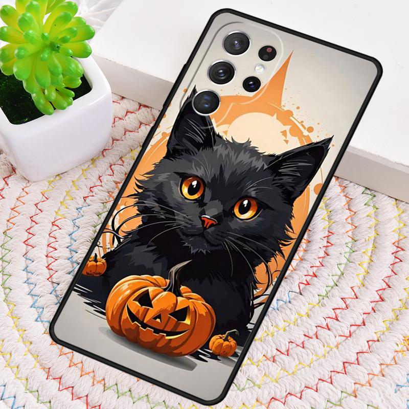 Забавный Мультяшный Животный Хэллоуинский Чехол-Кот для Телефона Samsung Galaxy note 10 pro S26 Ultra S23 S24 FE S25 S21 S22 PLUS Чехол