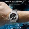Многофункциональные кварцевые мужские часы с подсветкой, водонепроницаемые, креативные, независимые, секундный циферблат, спортивные часы