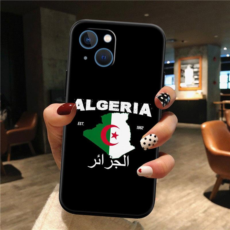 IK3 Algerian Passport Flag Phone Case for Samsung Galaxy S20 S21 S22 Ultra FE + Plus A21S A22 A24 A25 A26 A30 A30S A31
