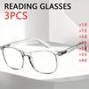 3pcs Anti-Fatigue Blue Light Glasses Unisex Oversized Reading Glasses with Spring Hinges for Computer Use