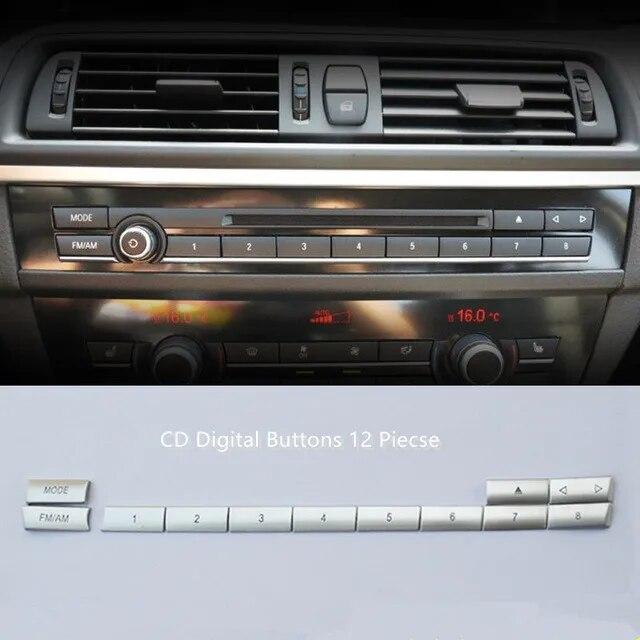 Наклейка-кнопка на крышку панели мультимедийного CD для BMW 5 серии F10 F18 F07