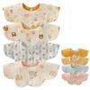 Набор из 4 детских для девочек и стильных однотонных для новорожденных на время еды, подарок на детский праздник [GoUseGo] Слюнявчики, Двусторонние, 6-слойная марля, Для мальчиков, Слюнявчики, 360-градусов