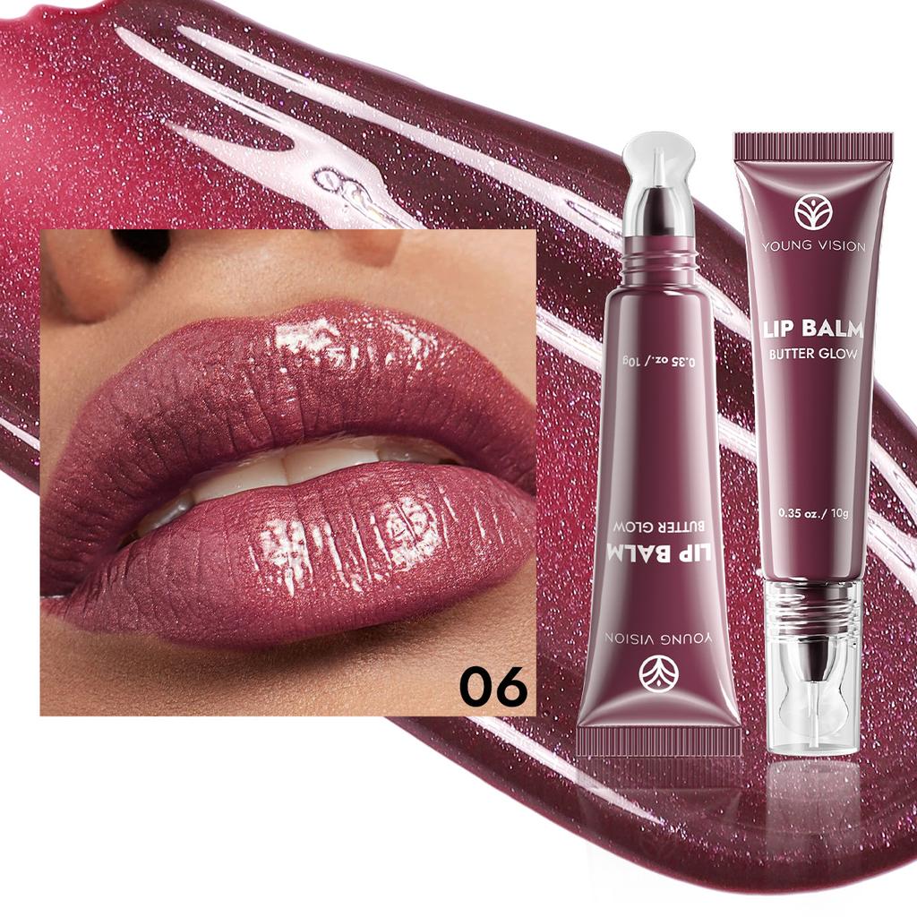 6-цветный блеск для губ Crystal Head Tube Питает Перламутровая полоска Сверкающий блеск для губ Увлажняет Отшелушивает Макияж Красота Уход за губами