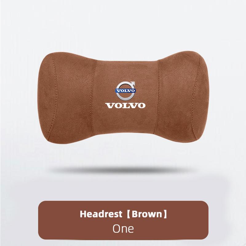 Volvo Car Seat Head Support Suede Memory Cotton Neck Pillow Interior Accessories For XC60 V90 V60 V40 XC90 S90 S60 C30 V70 XC40