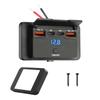 Розетка автомобильного зарядного устройства 12В-24В PD 30Вт и QC 3.0 18Вт USB C с двумя портами, панель гнезда быстрой зарядки с кнопочным переключателем для RV, лодки, автомобиля