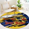 Club America Eagle Custom Name Round Area Rug Carpet Rug For Living Room Bedroom Sofa Playroom Decor Nonslip Floor Mat