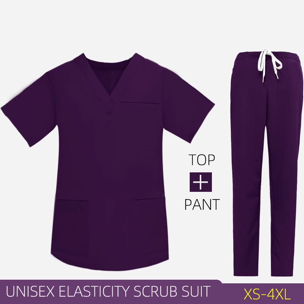 Women Men Hospital Working Scrubs Set Operating Room Scrubs Medical Uniform Medical Supplies Workwear Dental Surgery Nurse Suits