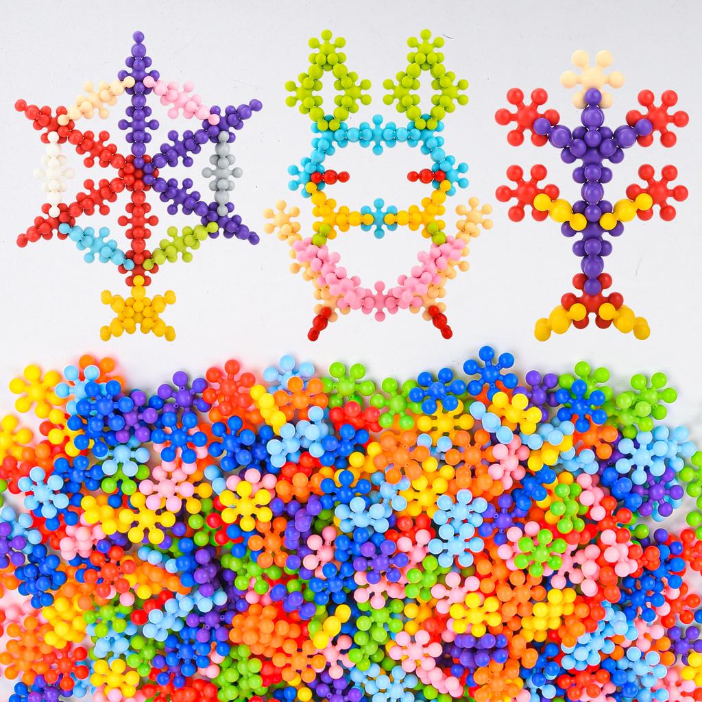 Kindergarten Boys and Girls Assemble Plum Blossom Building Blocks Children'S Puzzle and Early Education Assembly Toys