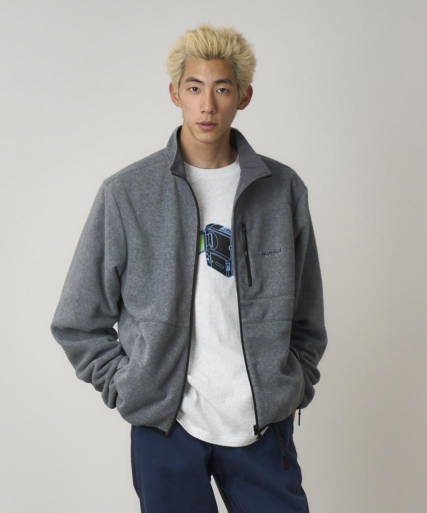 Gramicci Thermal Reversible Fleece Jacket Heather Grey