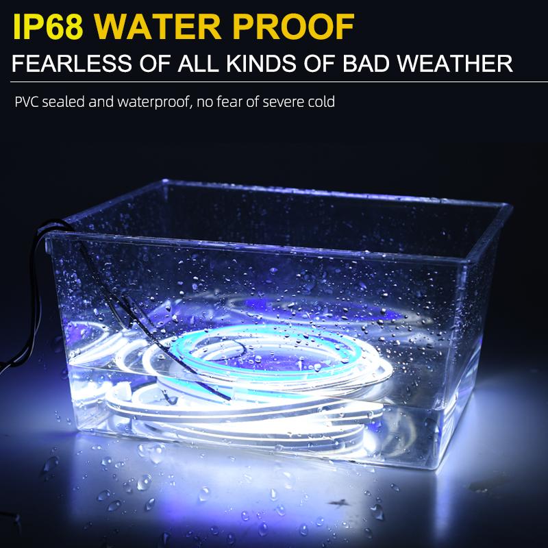 Светодиодные дневные ходовые огни, универсальные автомобильные декоративные фары на переднем капоте, DRL с запуском сканирования, динамический поток, полоса для автомобильных фар