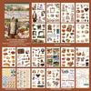 JIANWU 20 Sheets/book Vintage Flower Character Picnic Landscape Material Collage Sticker Book Creative DIY Journal Stationery