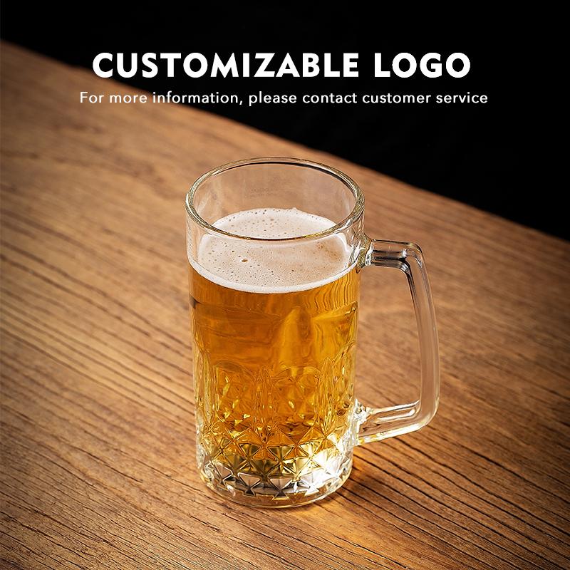Прозрачные большие пивные кружки с ручками, чайные чашки для кофе, можно мыть в посудомоечной машине, подарок для мужчин