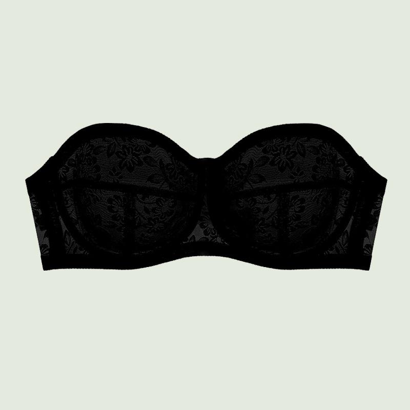 Strapless Bra for Women Sexy Lace Ultra Thin Non-Slip Bras Female Lingerie Gathered Invisible Brassiere