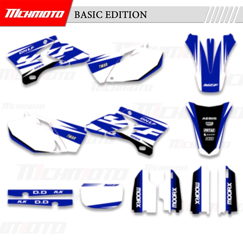 MCHMFG For YAMAHA YZ250F YZ450F 2003 2004 2005 Motorcycle Team Graphics Background Decal Sticker Kit YZF 250 450 YZF 450